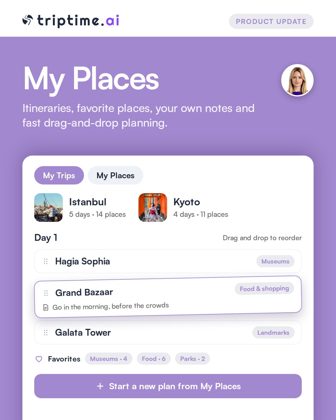 My Trips and My Places